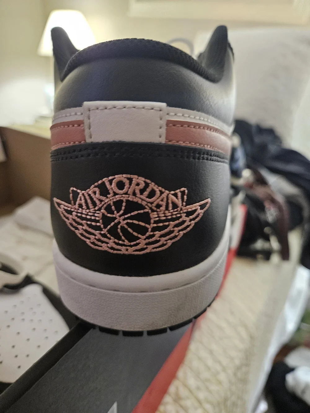 Nike Kids Low-Top Sneakers - Black, White & Pink Swoosh